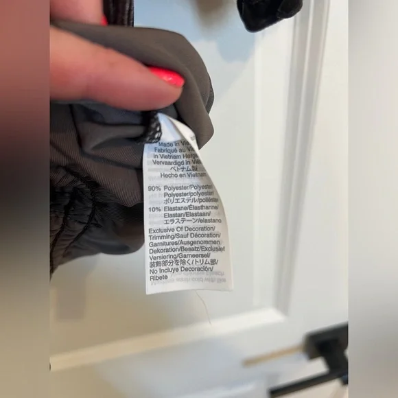 Madewell Smocked Velvet Crossover Top Dark Metal - Picture 5 of 7